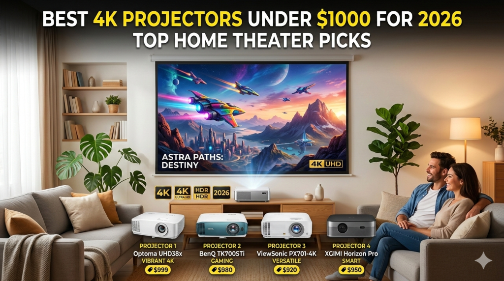 Best 4K Projectors Under $1000 for 2026: Top Home Theater Picks