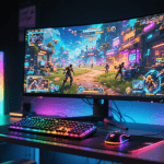 Best Gaming Monitors Under $400 in 2026: I Tested 6 So You Don't Waste Your Money Six gaming monitors displaying colorful game scenes arranged on a desk setup