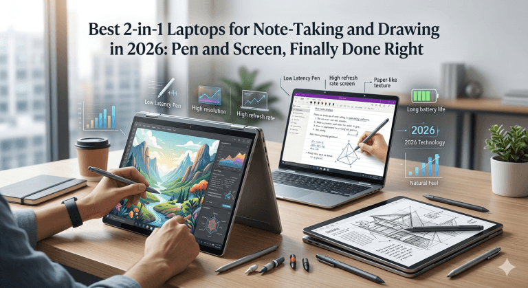 Best 2-in-1 Laptops for Note-Taking and Drawing in 2026: Pen and Screen, Finally Done Right