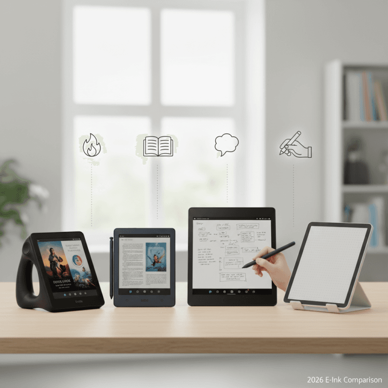 Best E-Ink Tablets for Reading and Note-Taking in 2026: Kindle, Kobo, Boox, and reMarkable Compared